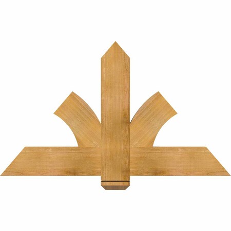 Ekena Millwork Redmond Rough Sawn Timber Gable Bracket, Western Red Cedar, 48"W x 28"H x 2"D x 6"F, 14/12 Pitch GBW048X28X0206RED00RWR